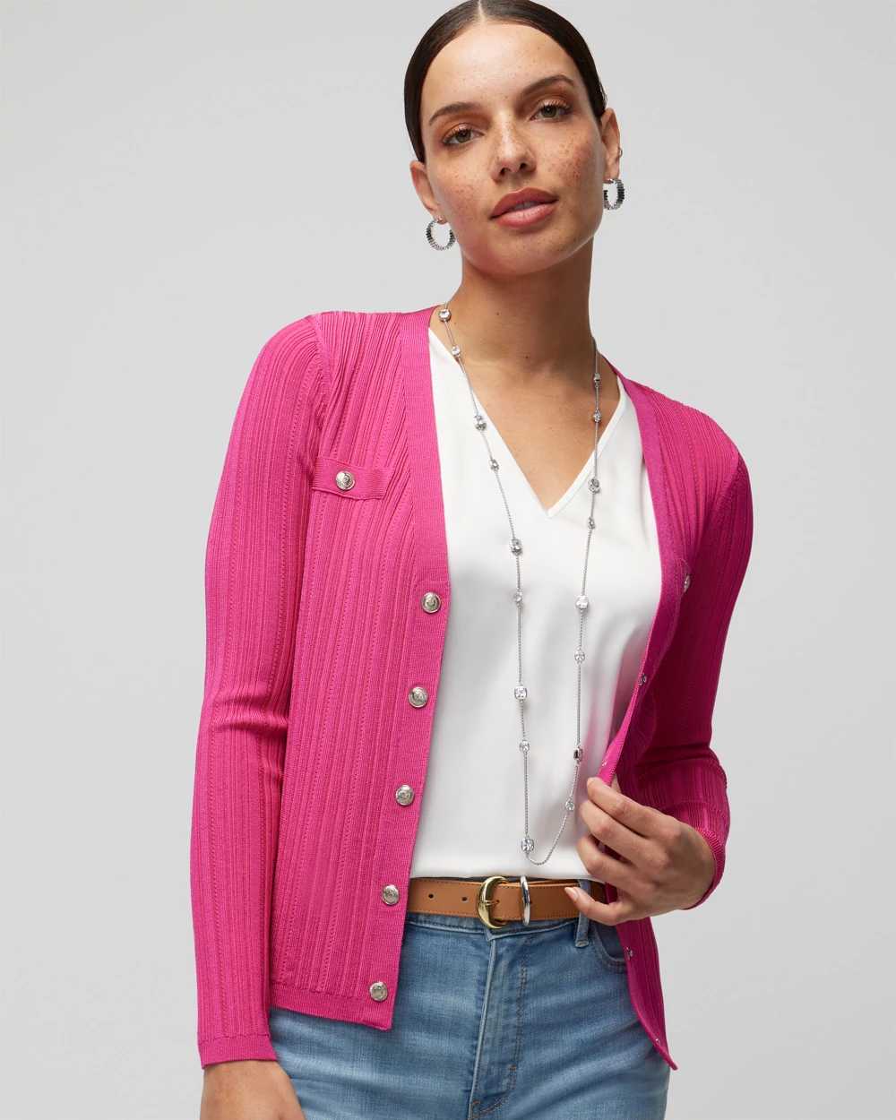 Snap front cardigan store
